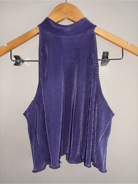 skyLar Rose - Sleeveless Ribbed Mock Neck Top & Shorts Set in Purple